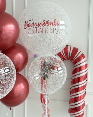 Шары на Новый год с леденцом