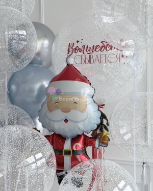 Шары новогодние "Дед мороз"
