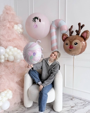 Шары на Новый год "Розовые сладости"