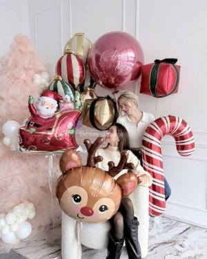 Шары на Новый год с олененком
