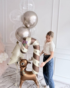 Шары на Новый год с шоколадным леденцом