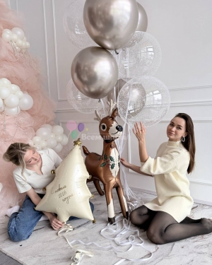 Шары на Новый год с елкой