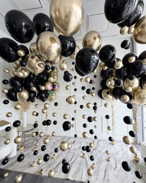 Шары-цепочки "Черное золото"