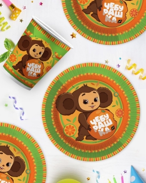 Стаканы (250 мл) Чебурашка, 6 шт.