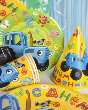 Стаканы (250 мл) Синий трактор, 6 шт.