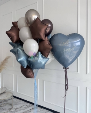 Шары для девушки на день рождения с большим сердцем