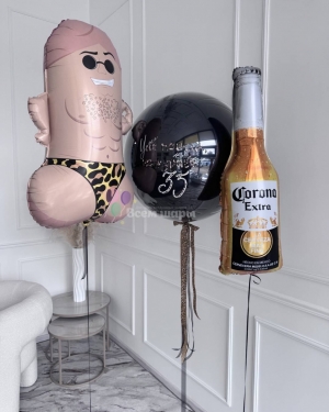 Шары для девушки на день рождения с пивом