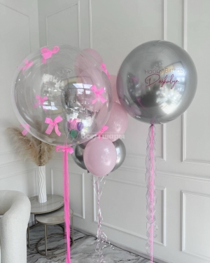 Шары для девушки с бантиками