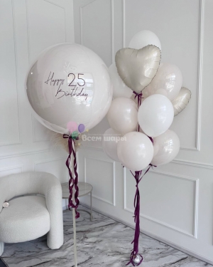 Шары для девушки белые на день рождения