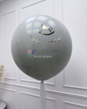 Шар-гигант на гендер пати с надписью