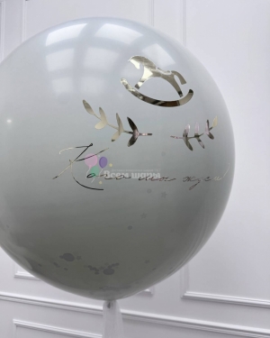 Шар-гигант на гендер пати с надписью