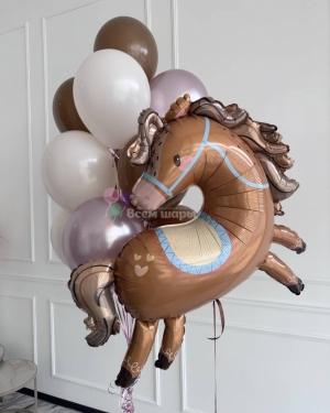 Шары для мальчика с лошадкой
