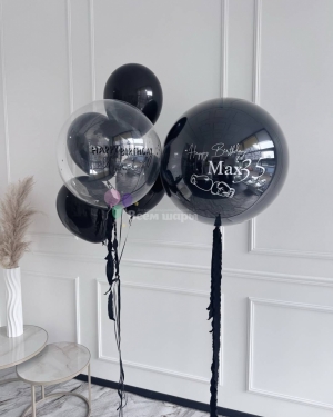 Шары для мужчины на день рождения черные
