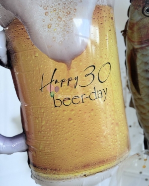 Шары для мужчины на день рождения с пивом и рыбой