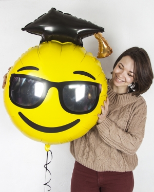Шары Смайл Выпускник и Собака 