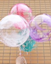 Шар Deco Bubble, Розовые перья