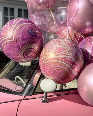 Шар Deco Bubble, Сиреневый мрамор