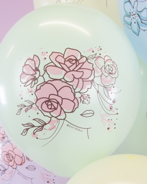 Воздушные шары Акварельные цветы