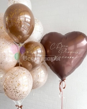 Воздушные шары с надписью Капучино