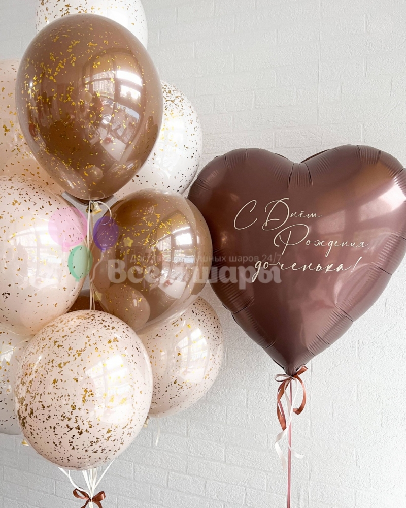 Воздушные шары с надписью Капучино