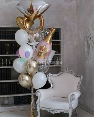 Фонтан шаров для невесты