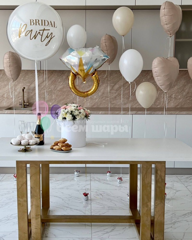 Набор шаров на девичник "BRIDE PARTY"