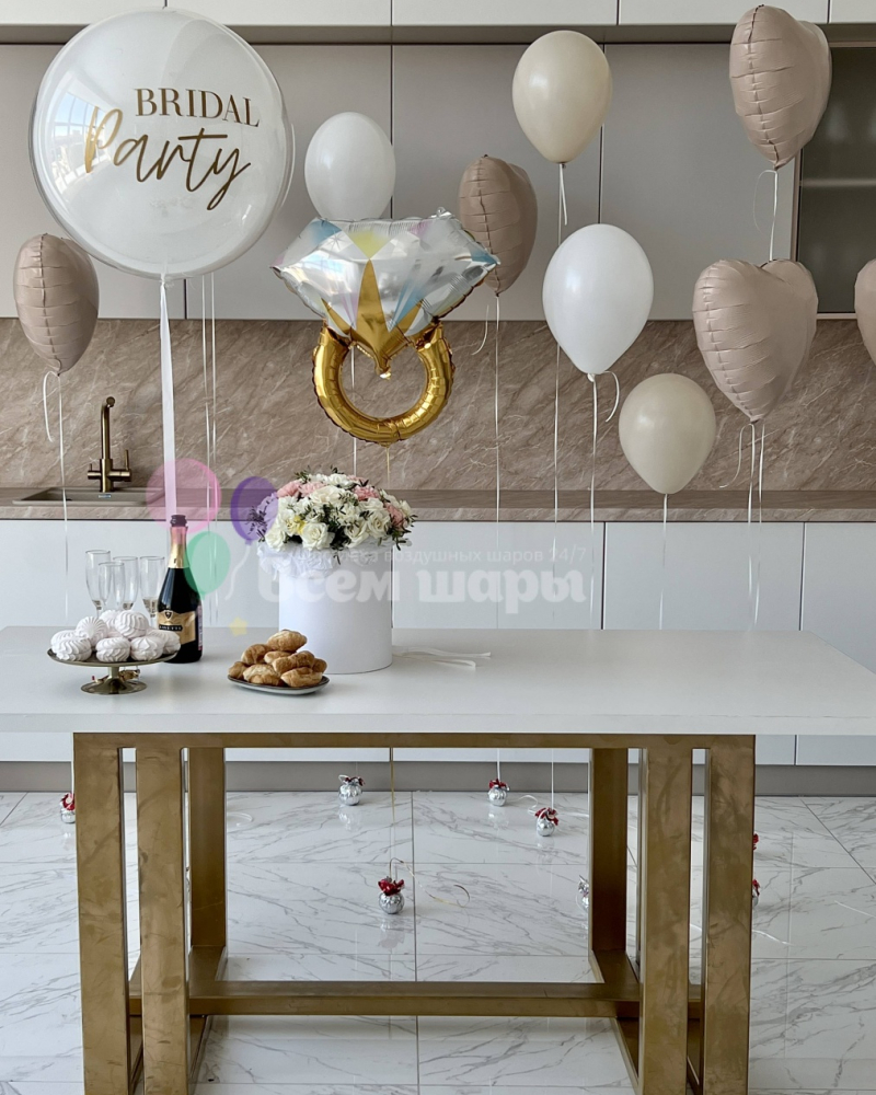 Набор шаров на девичник "BRIDE PARTY"