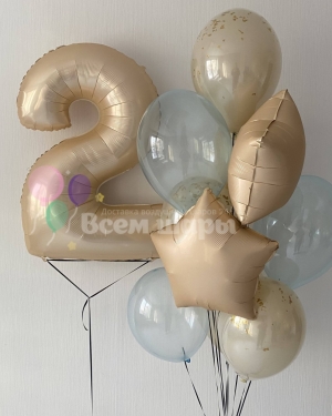 Композиция шаров на 2 годика