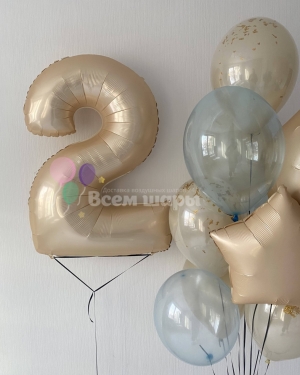 Композиция шаров на 2 годика