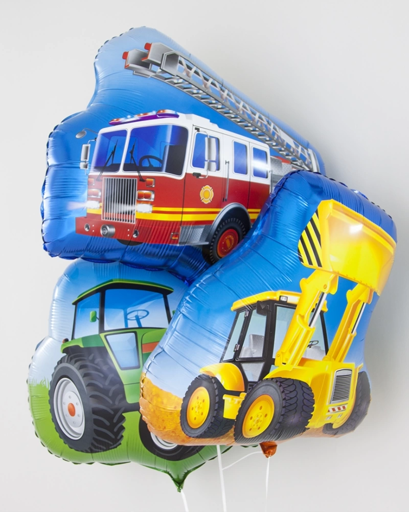 Шары Экскаватор, Трактор и Пожарная машина
