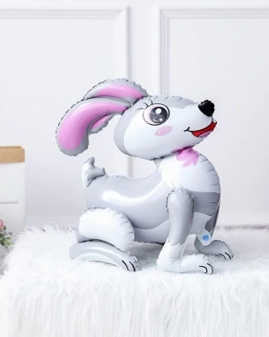 Шар 3D Фигура, Заяц, Серый