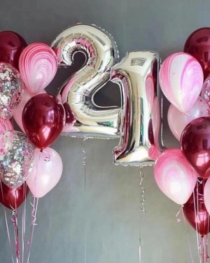 Воздушные шары на 21 год